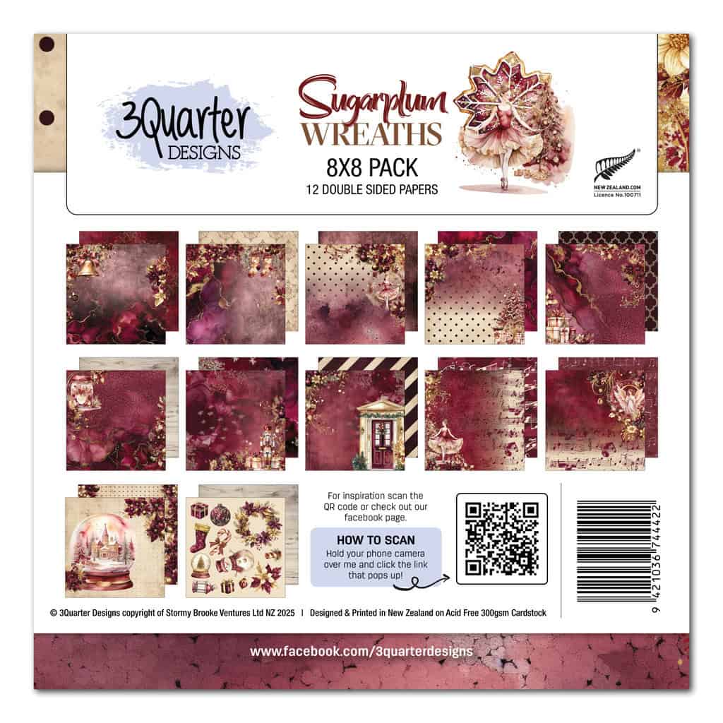 Sugarplum Wreaths 8x8 - July Release image 0