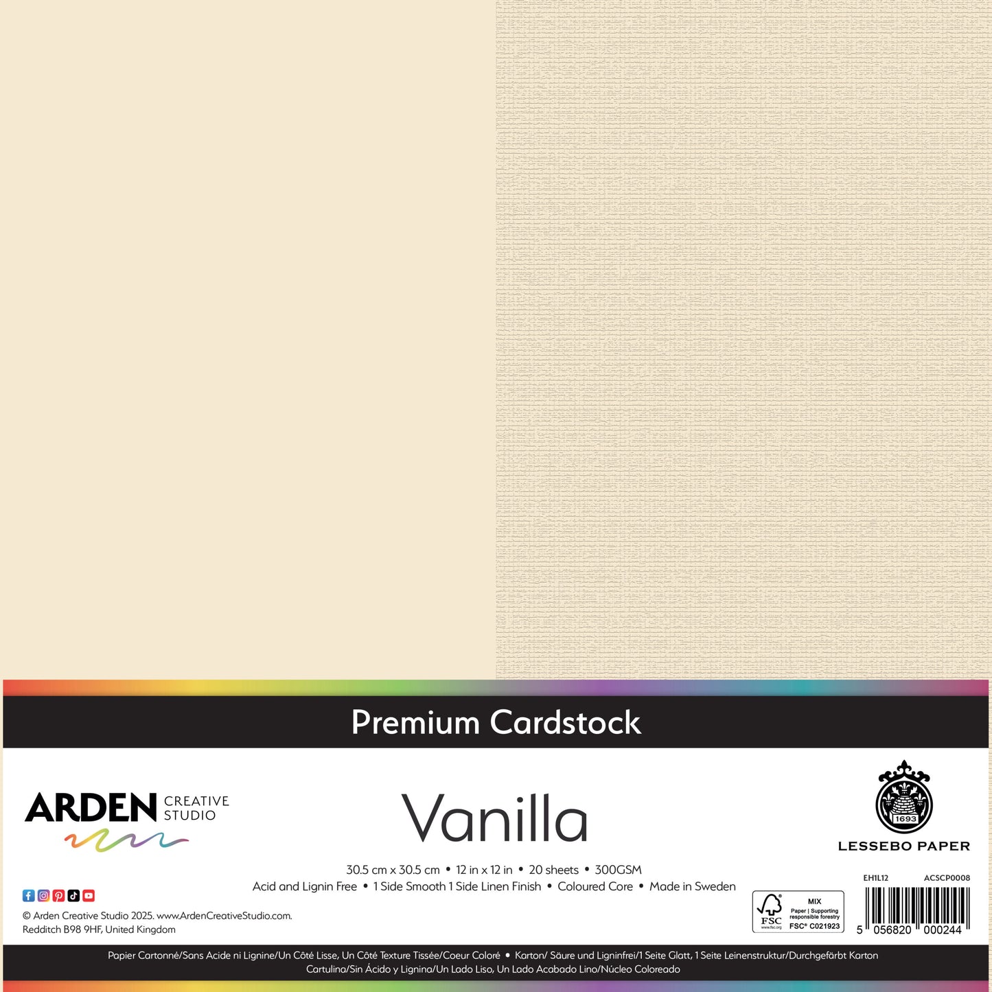 Premium Cardstock-Vanilla 12in image 0