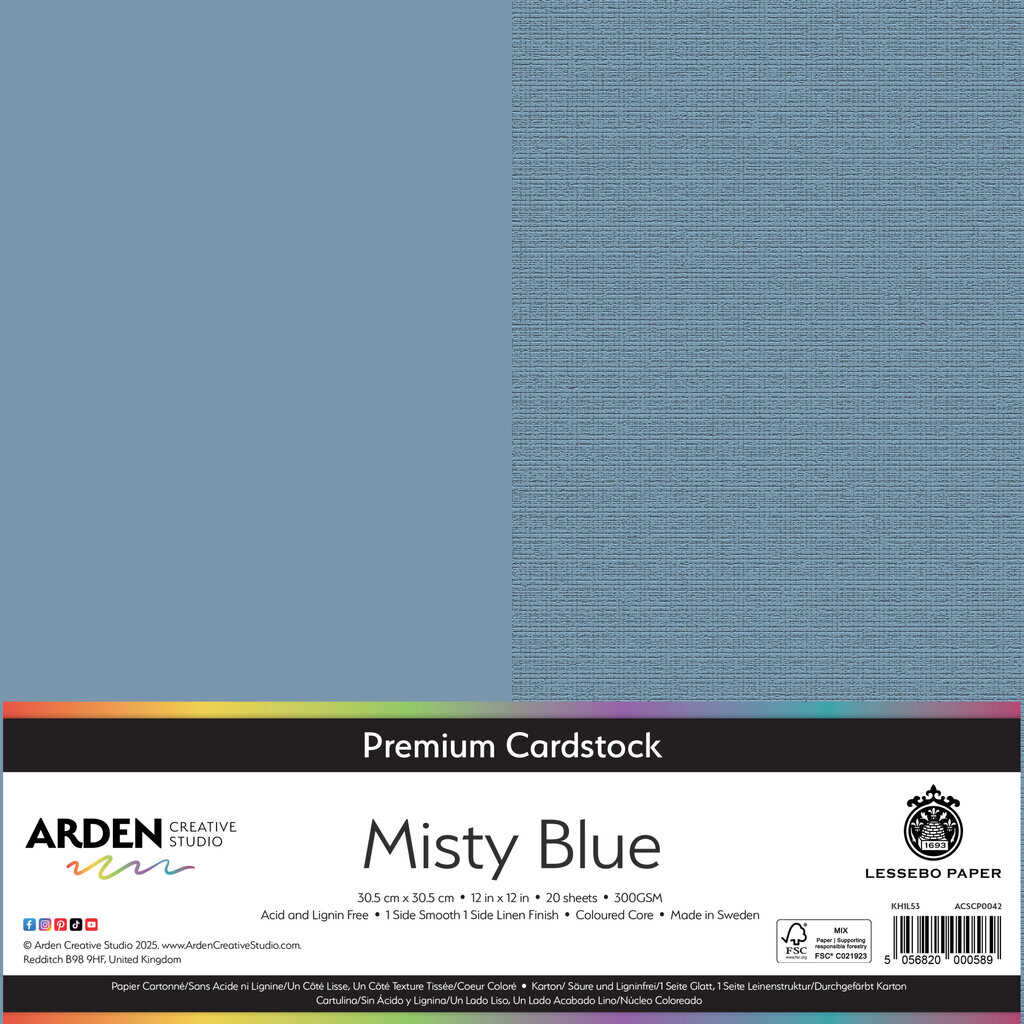 Premium Cardstock-Misty Blue 12in image 0