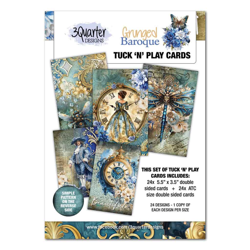 Grunged Baroque Tuck n' Play Cards - July Release image 0