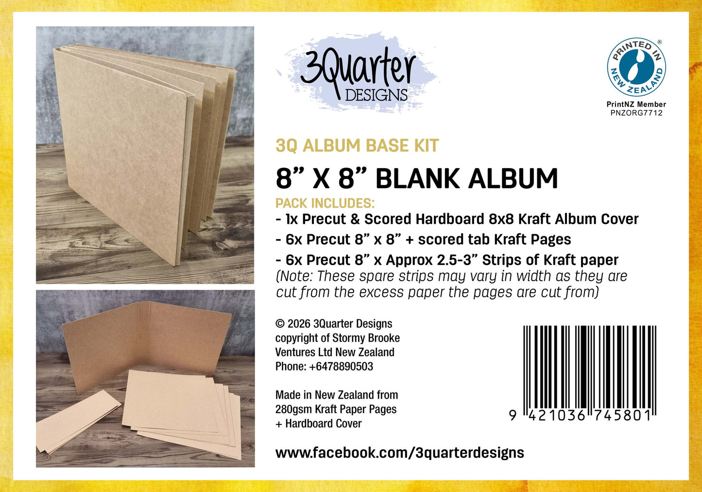 8" x 8" Blank Album - February Release
