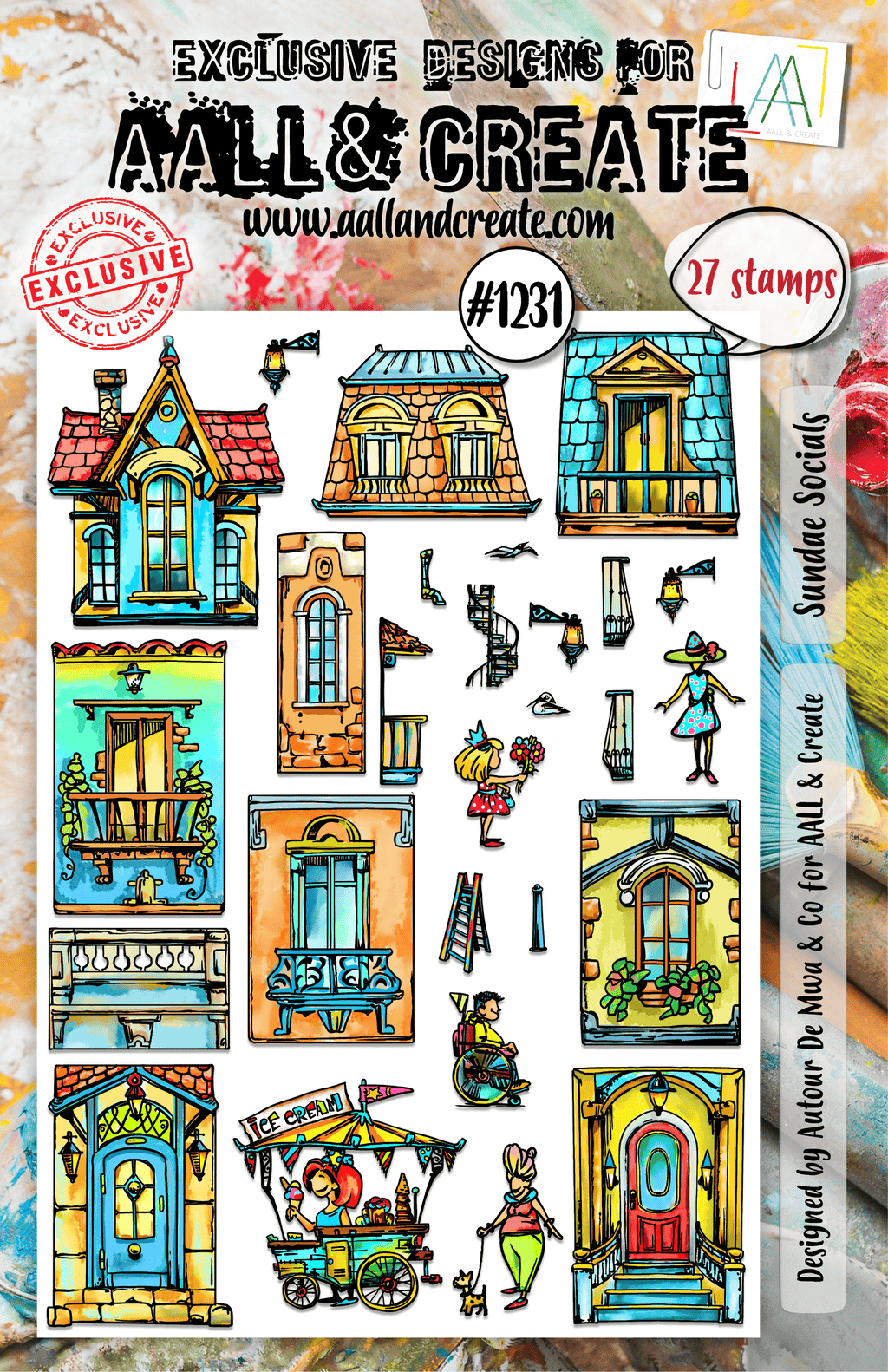 Sundae Socials - #1231 - Stamp Set - July 2024 image 0