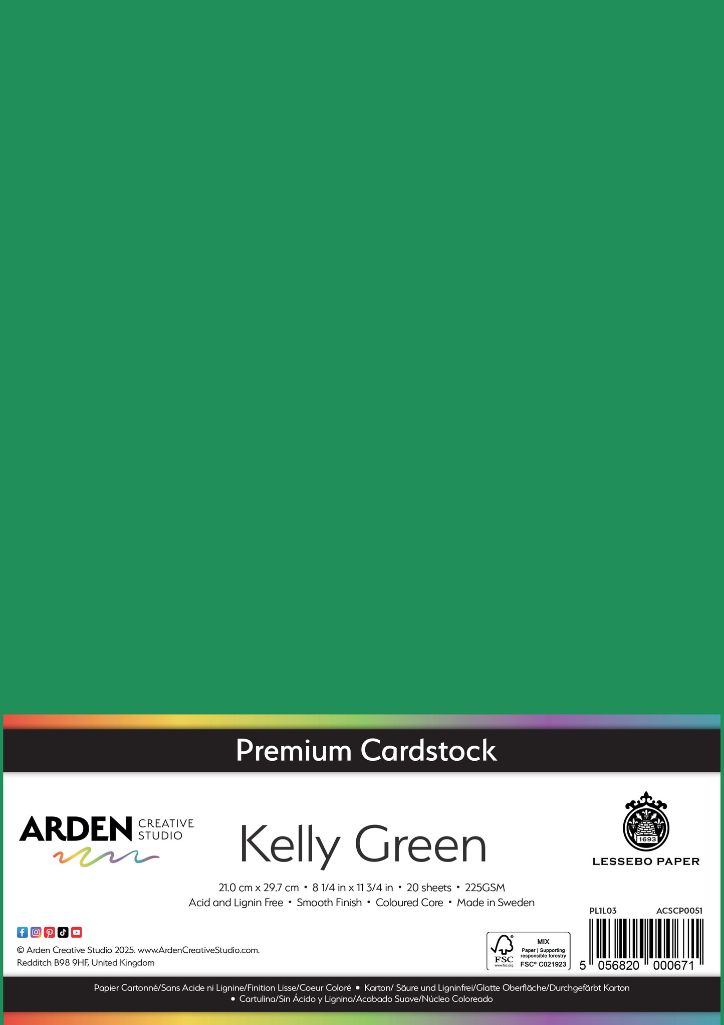Premium Cardstock-Kelly Green