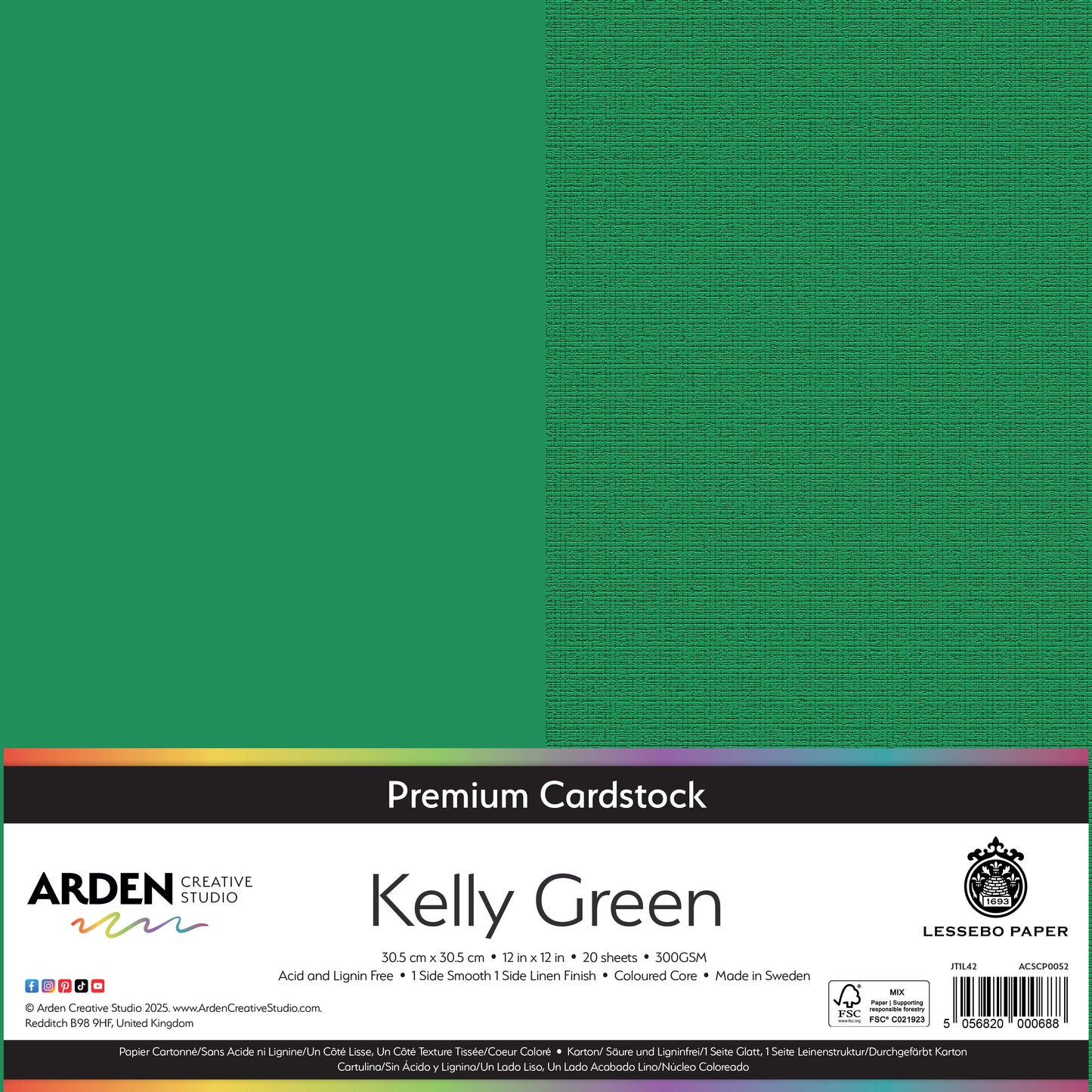 Premium Cardstock-Kelly Green 12in