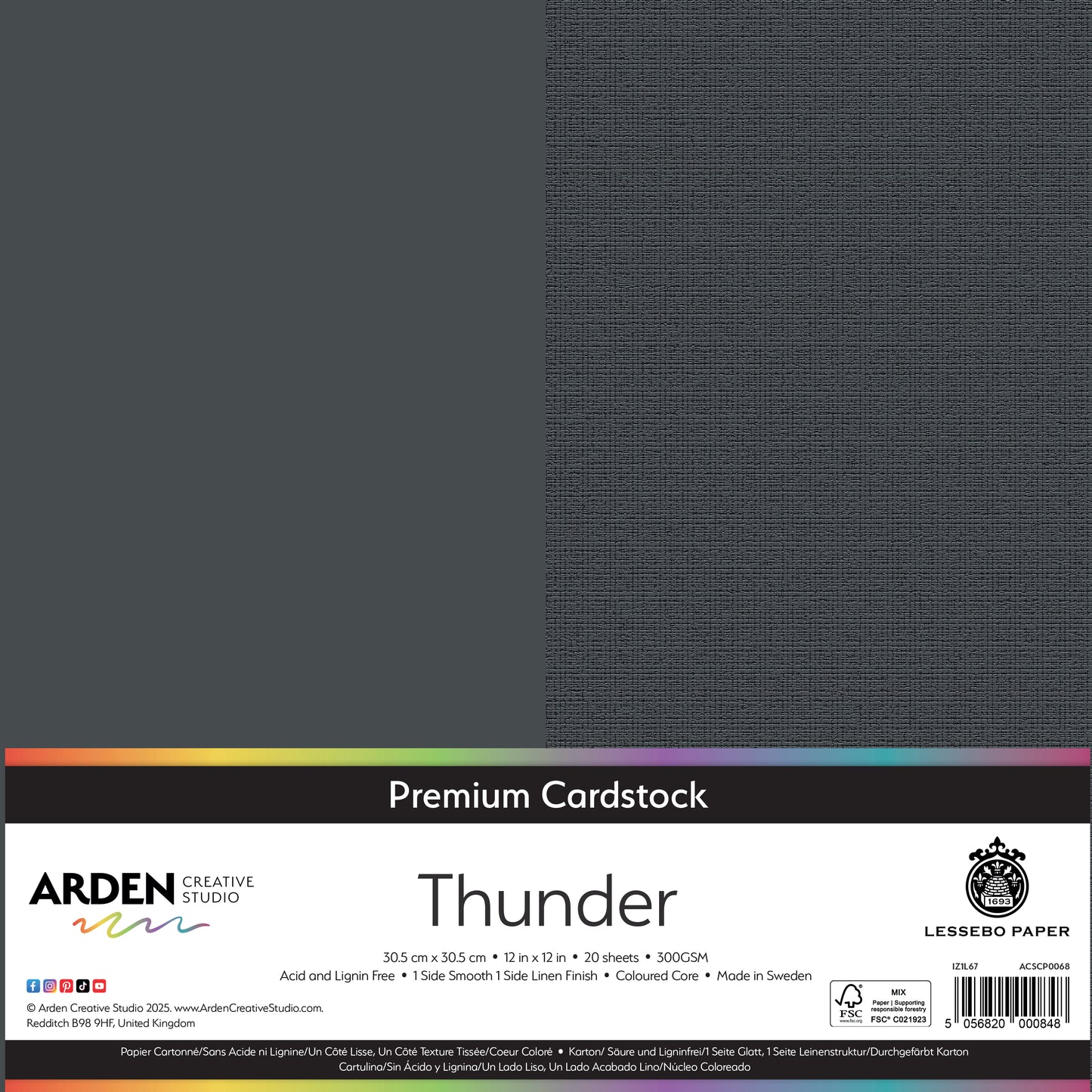 Premium Cardstock-Thunder 12in