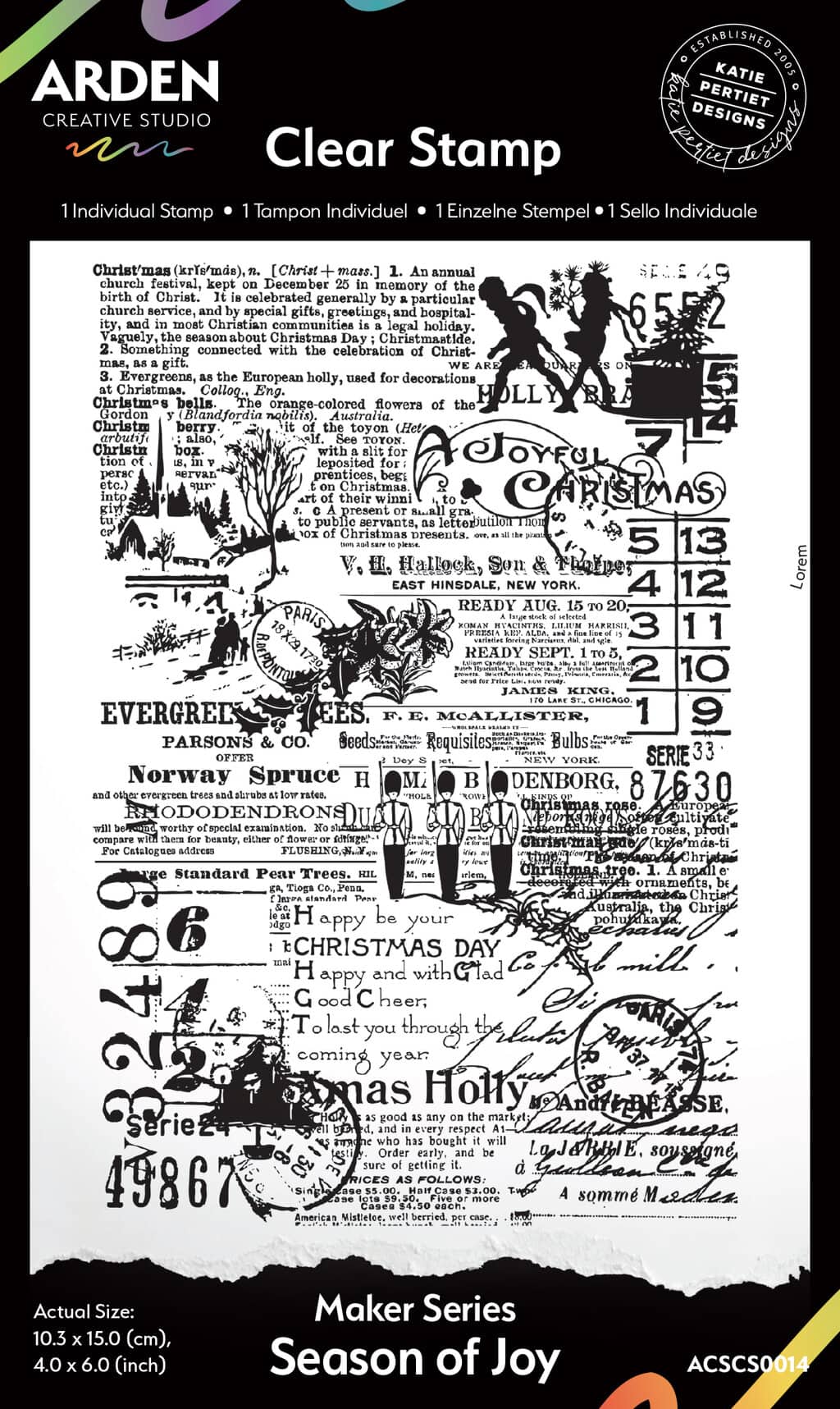Season of Joy Background 4in x 6in Clear Stamp Set