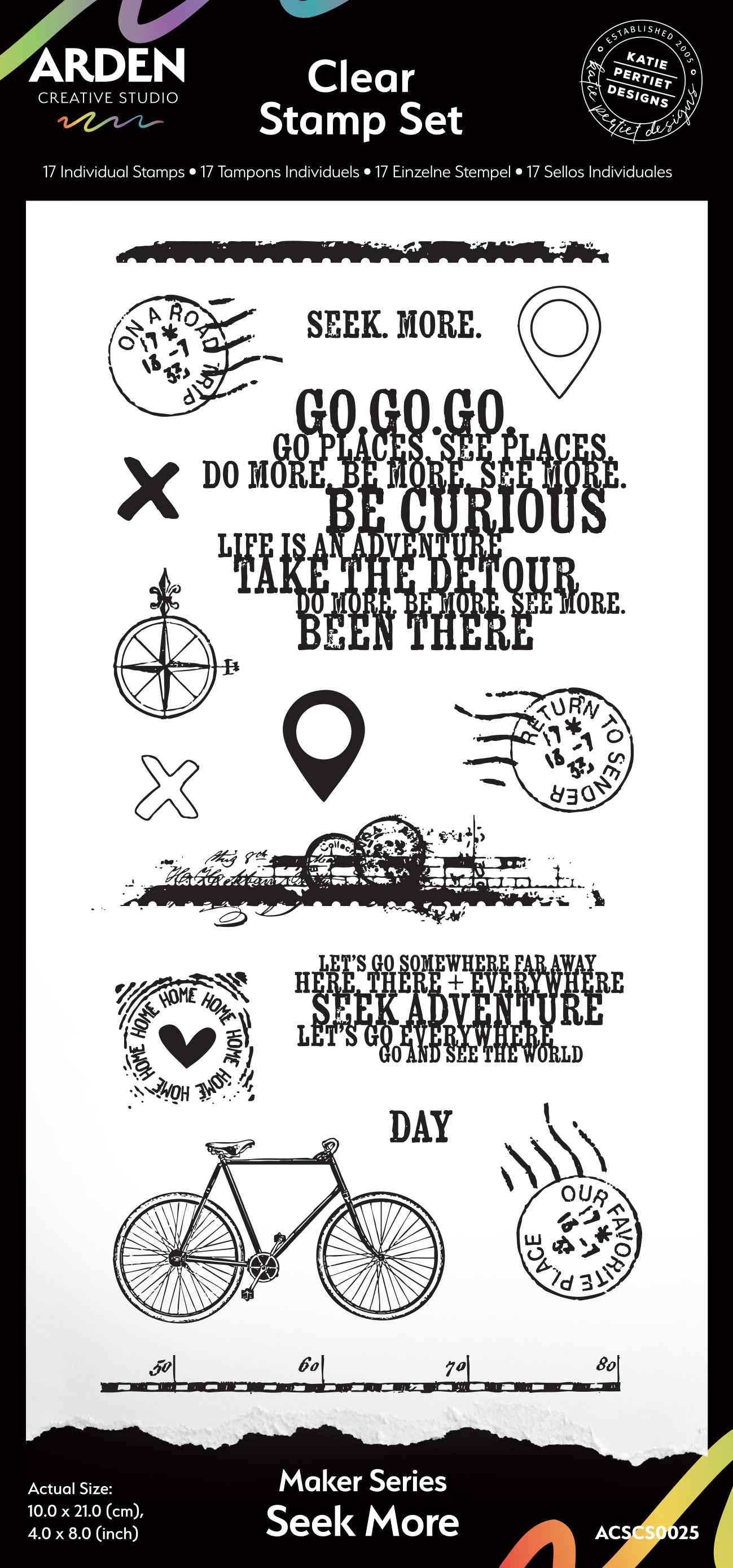 Maker Series Seek More 4in x 8in Clear Stamp Set
