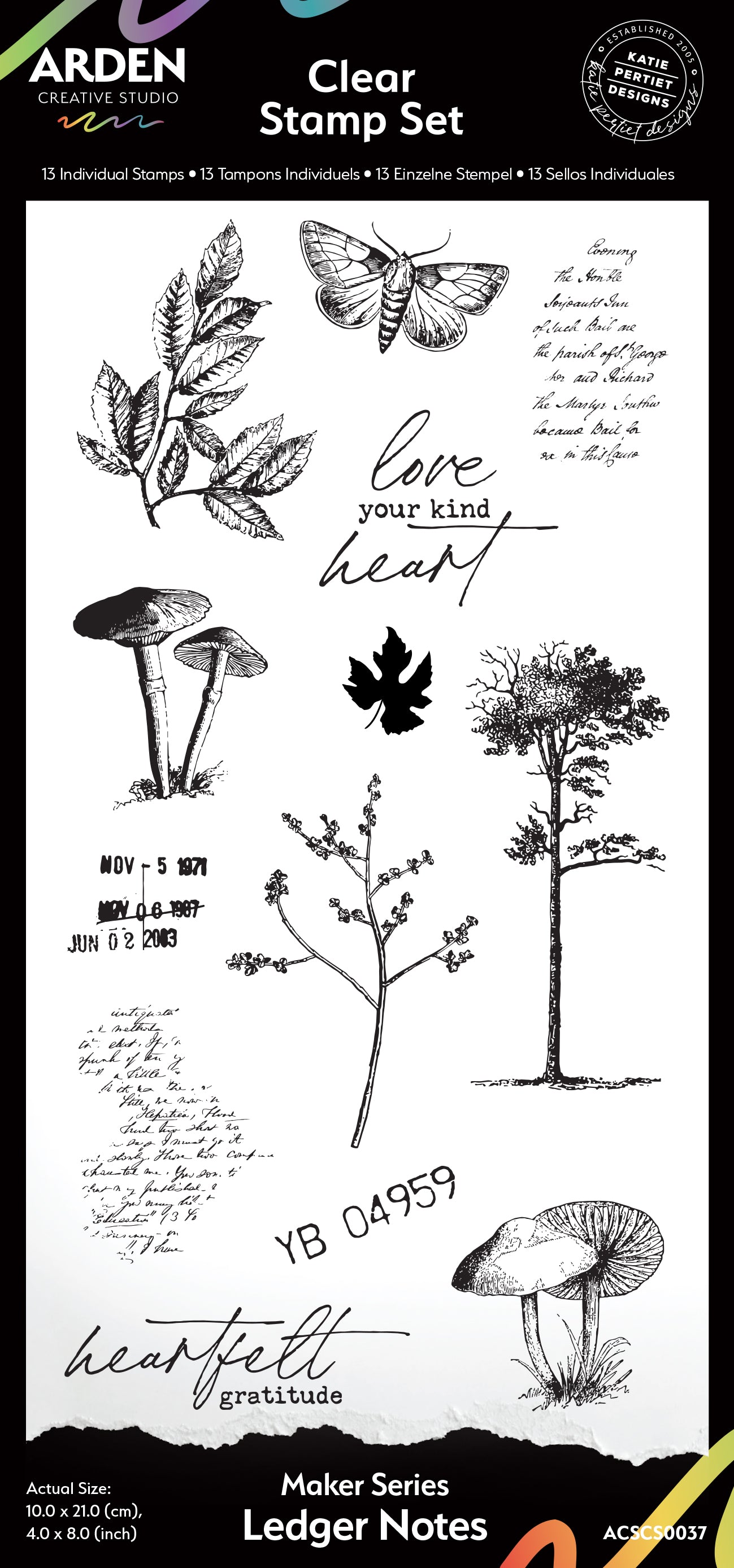 Maker Series Ledger Notes 4in x 8in Clear Stamp Set PREORDER SEPT 2026