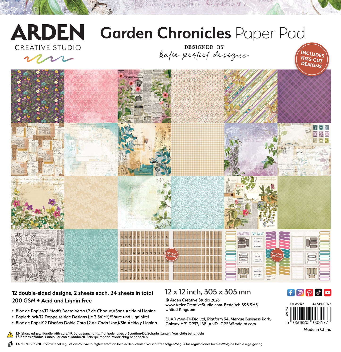 GARDEN CHRONICLES Paper Pad 12X12