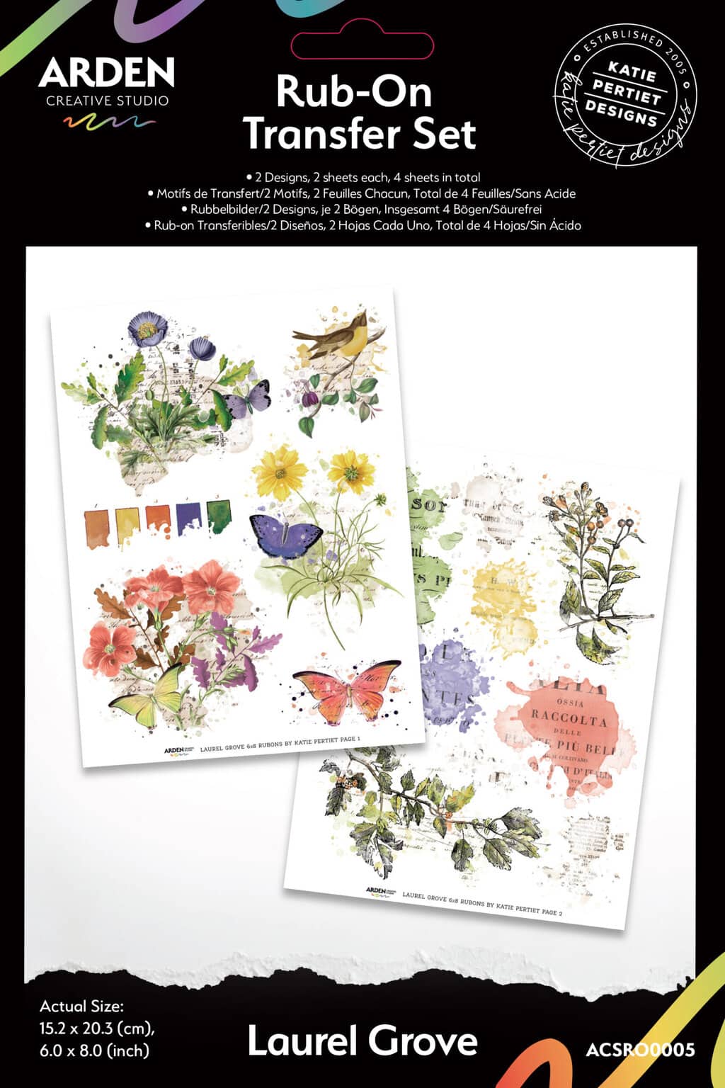 Laurel Grove Rub-On Transfer Set