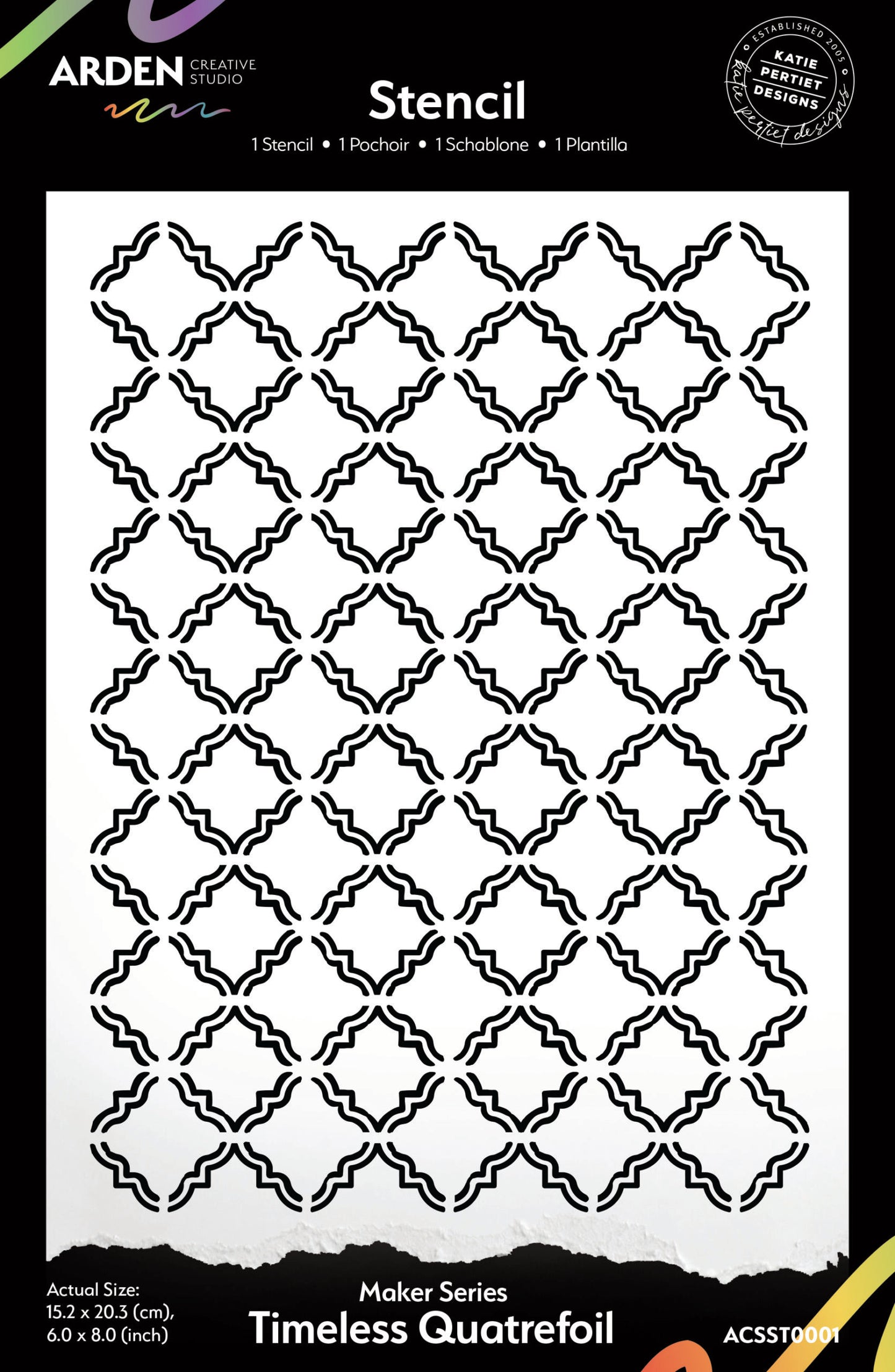 HIDDEN CREEK Stencil- Timeless Quatrefoil