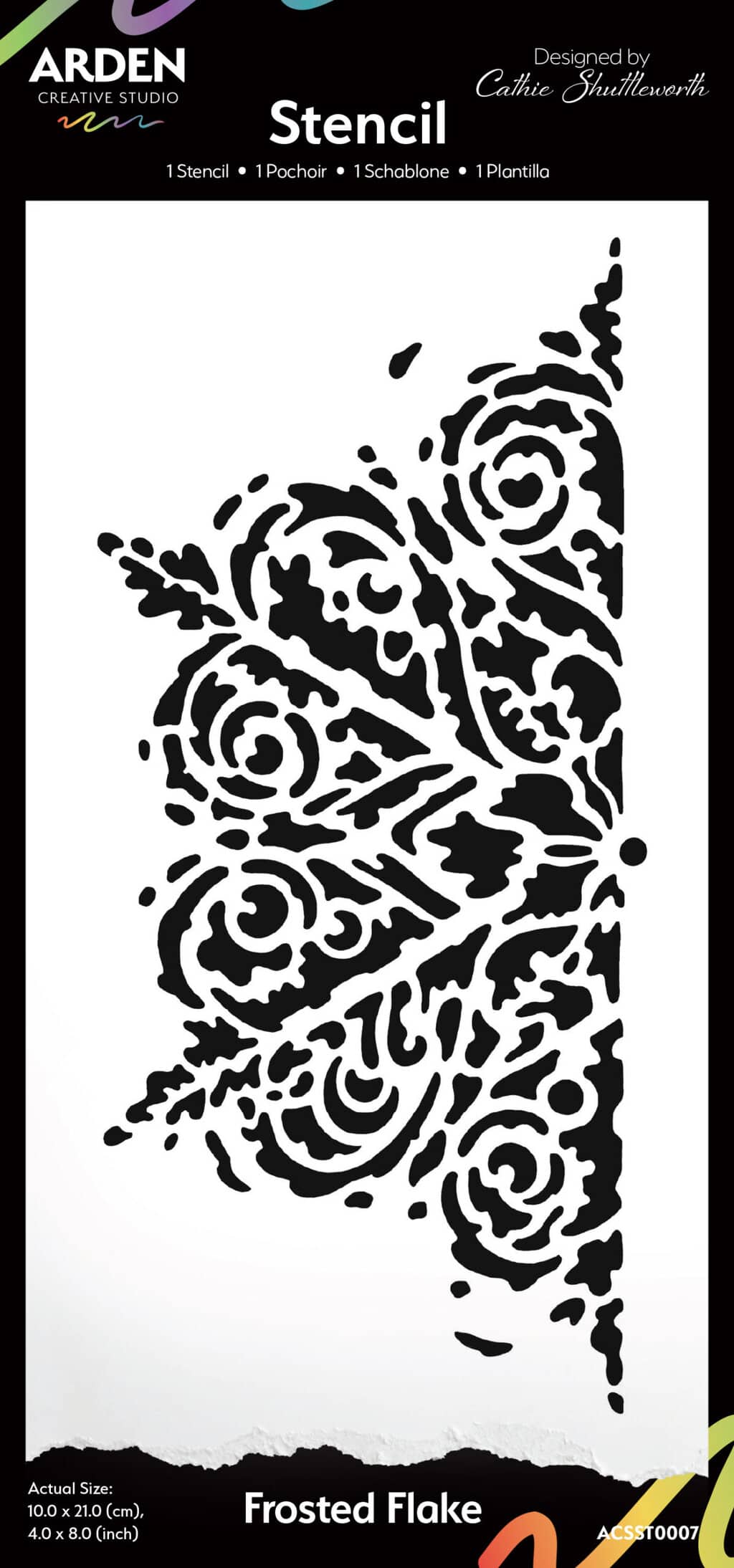 Vintage Christmas Frosted Flake 6in X 8in Stencil