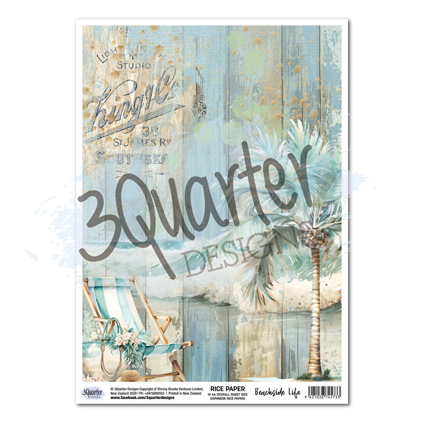 Beachside Life Rice Paper - March Release