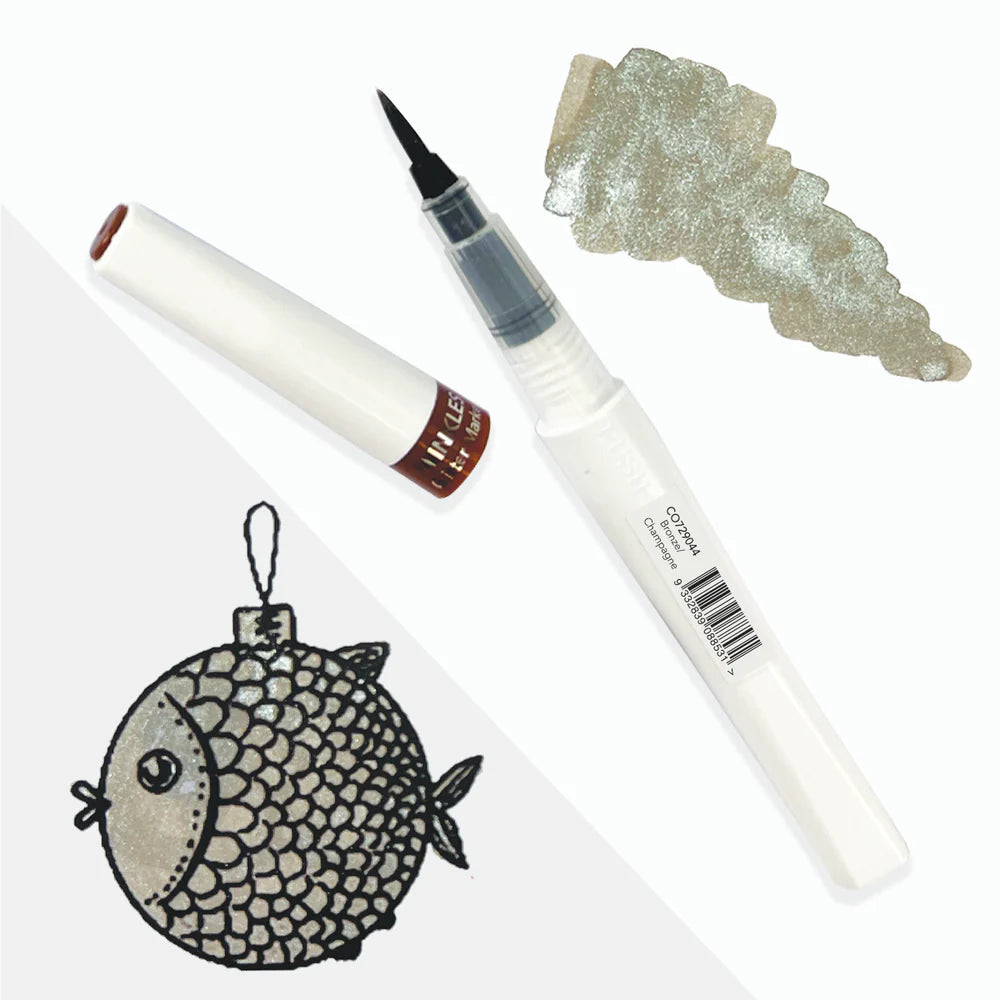 Winkles Glitter Marker-Bronze/Champagne