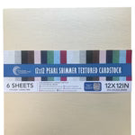 CC IVORY Pearl Shimmer Textured Cardstock - 12 x 12 (210gsm) - 6 Sheets