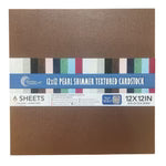 CC COCOA Pearl Shimmer Textured Cardstock - 12 x 12 (210gsm) - 6 Sheets