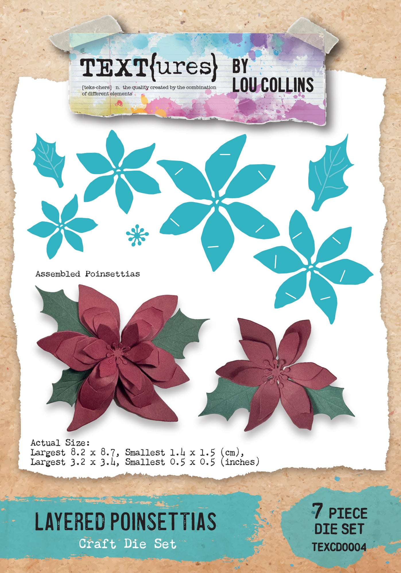 TEXT(ures) Layered Poinsettias Craft Die Set
