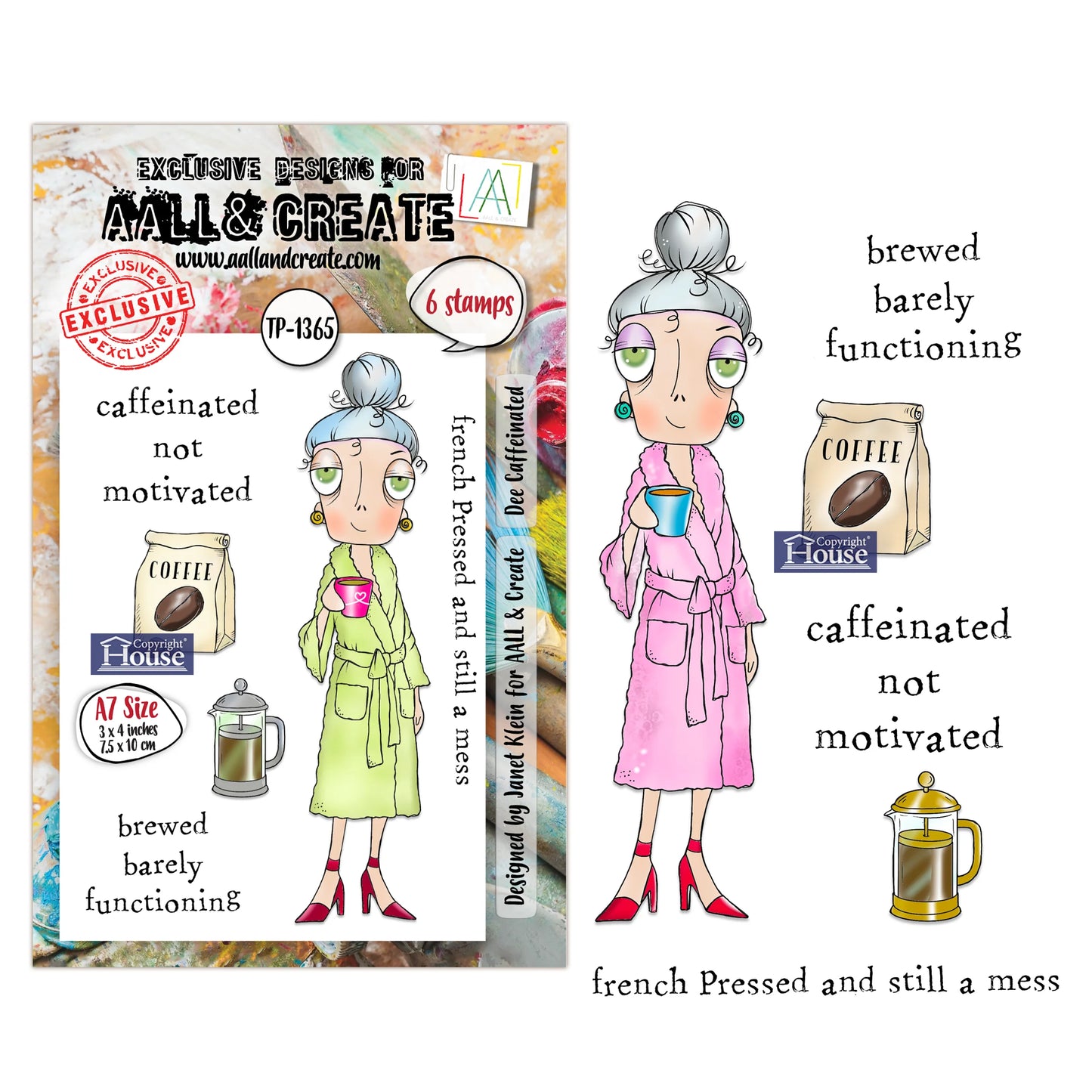 Dee Caffinated- #1365 -A7 Stamp Set -February 2026