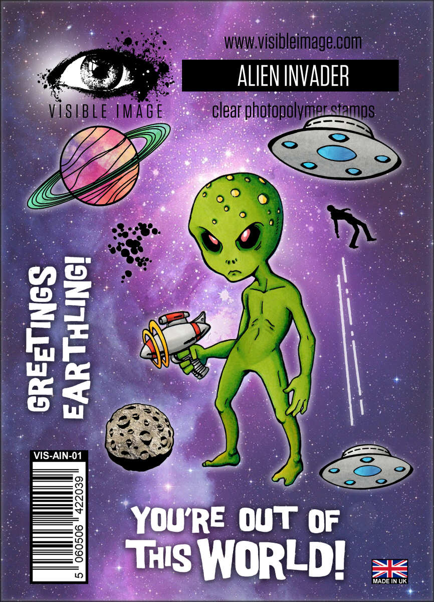 Alien Invader - A6 Stamp Set