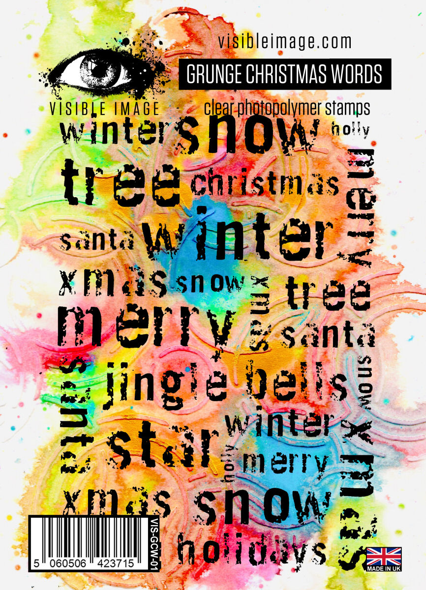 Grunge Christmas Words - A6 Stamp Set