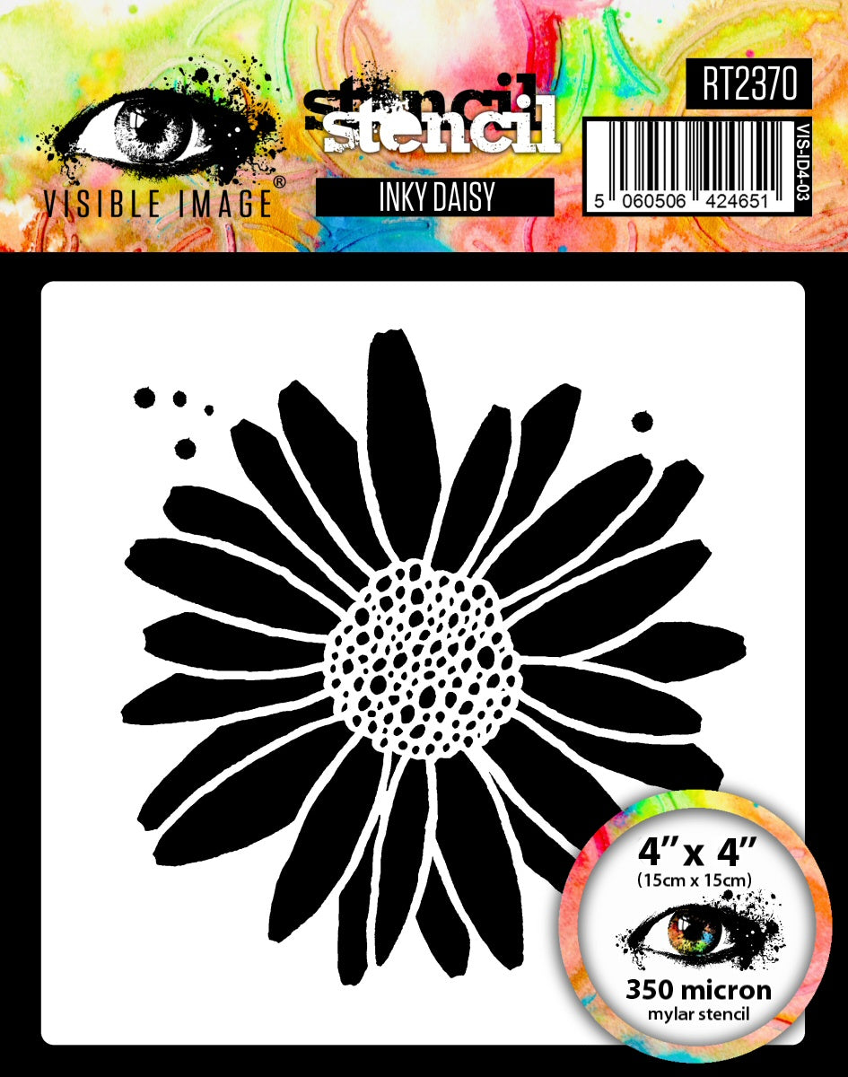 Inky Daisy - Stencil 4x4