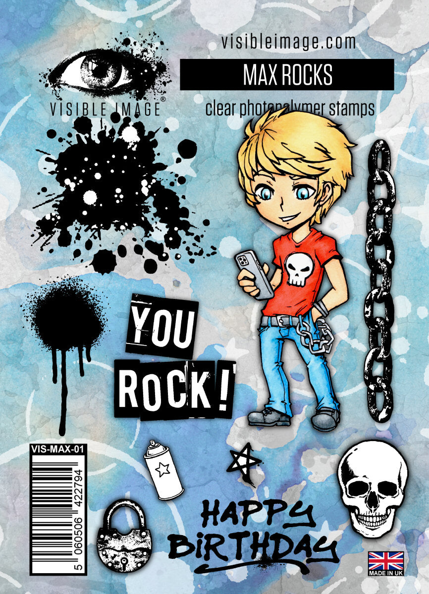 Max Rocks - A6 Stamp Set