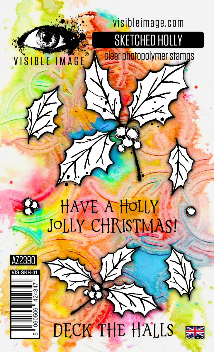 Sketched Holly - A6 Stamp Set