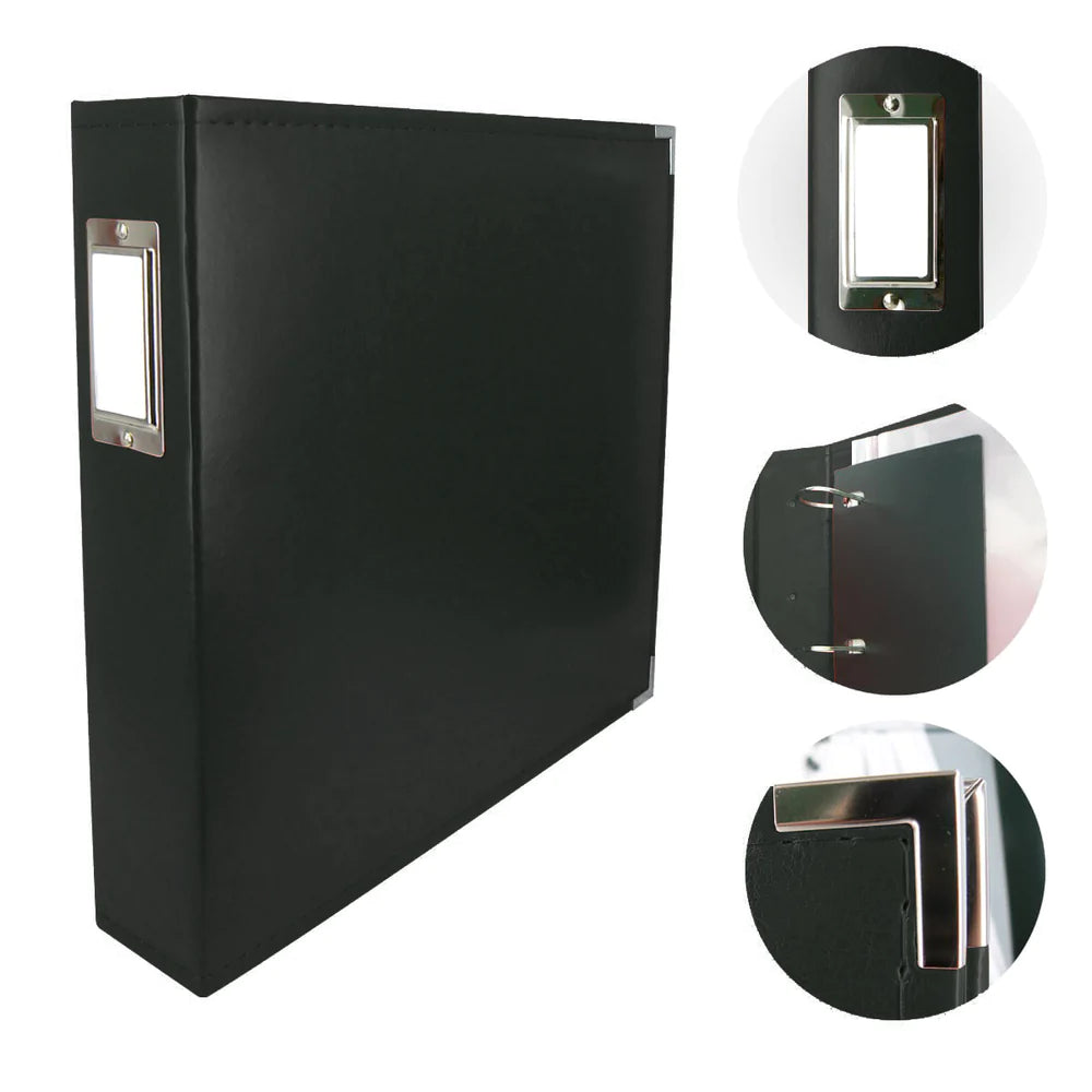 Classic Superior Leather D-Ring Album-Black