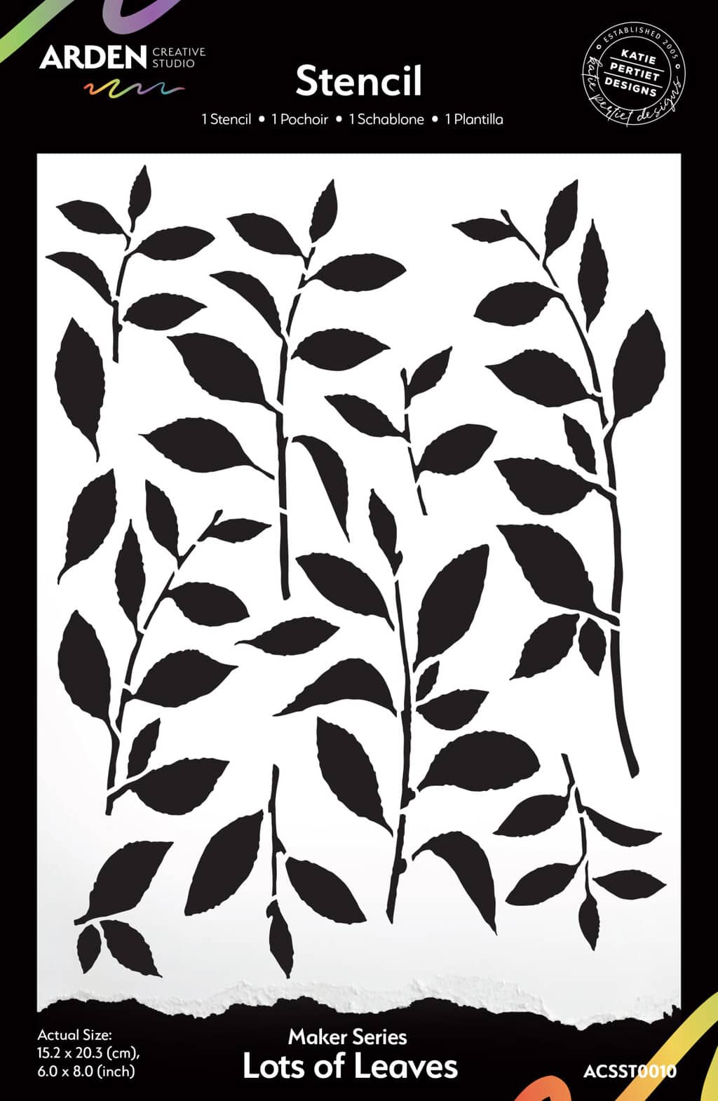 Maker Series Lots of Leaves 6in X 8in Stencil image 0