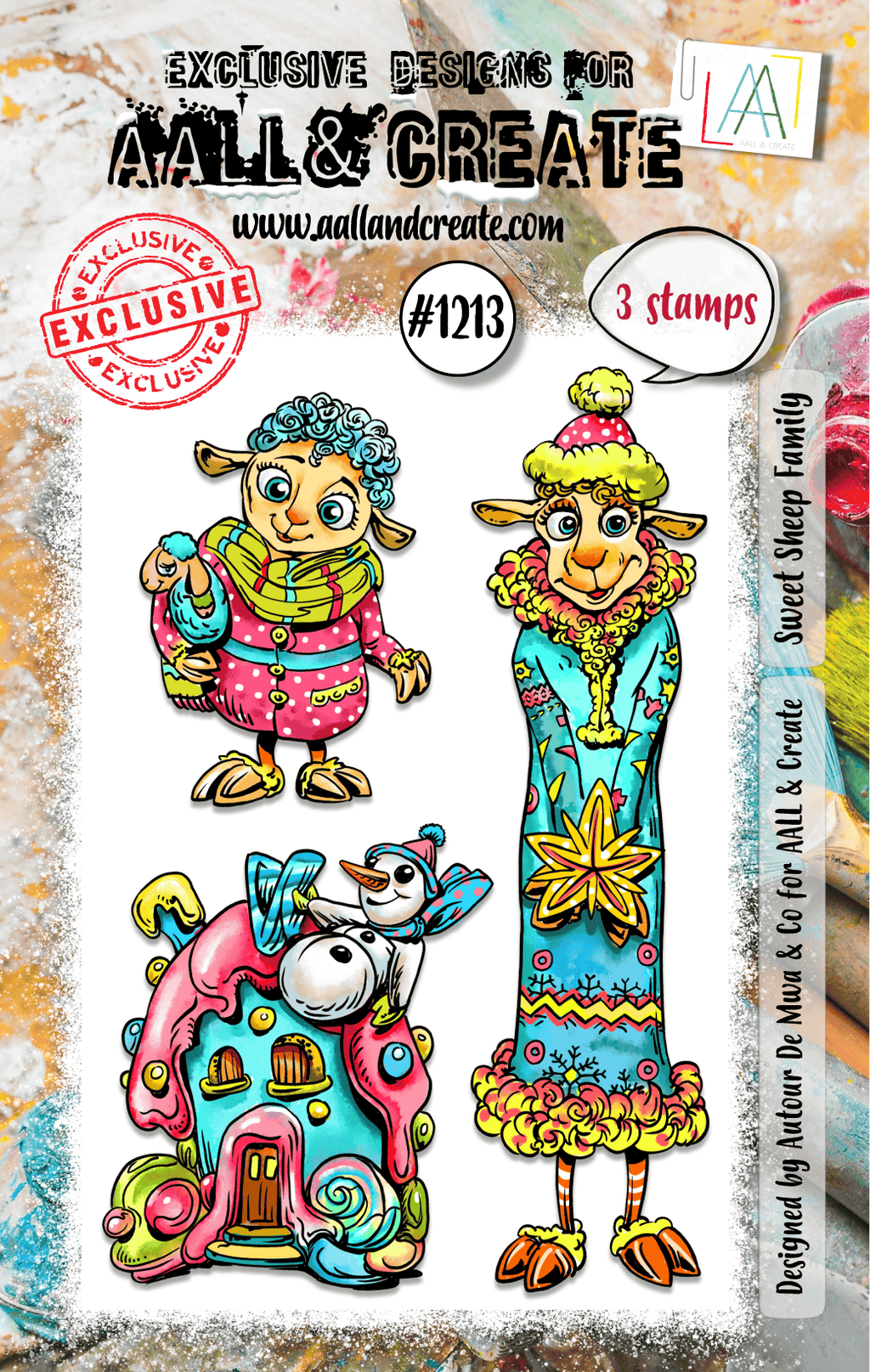 Sweet Sheep Family - #1213 - Stamp- August 2024 image 0