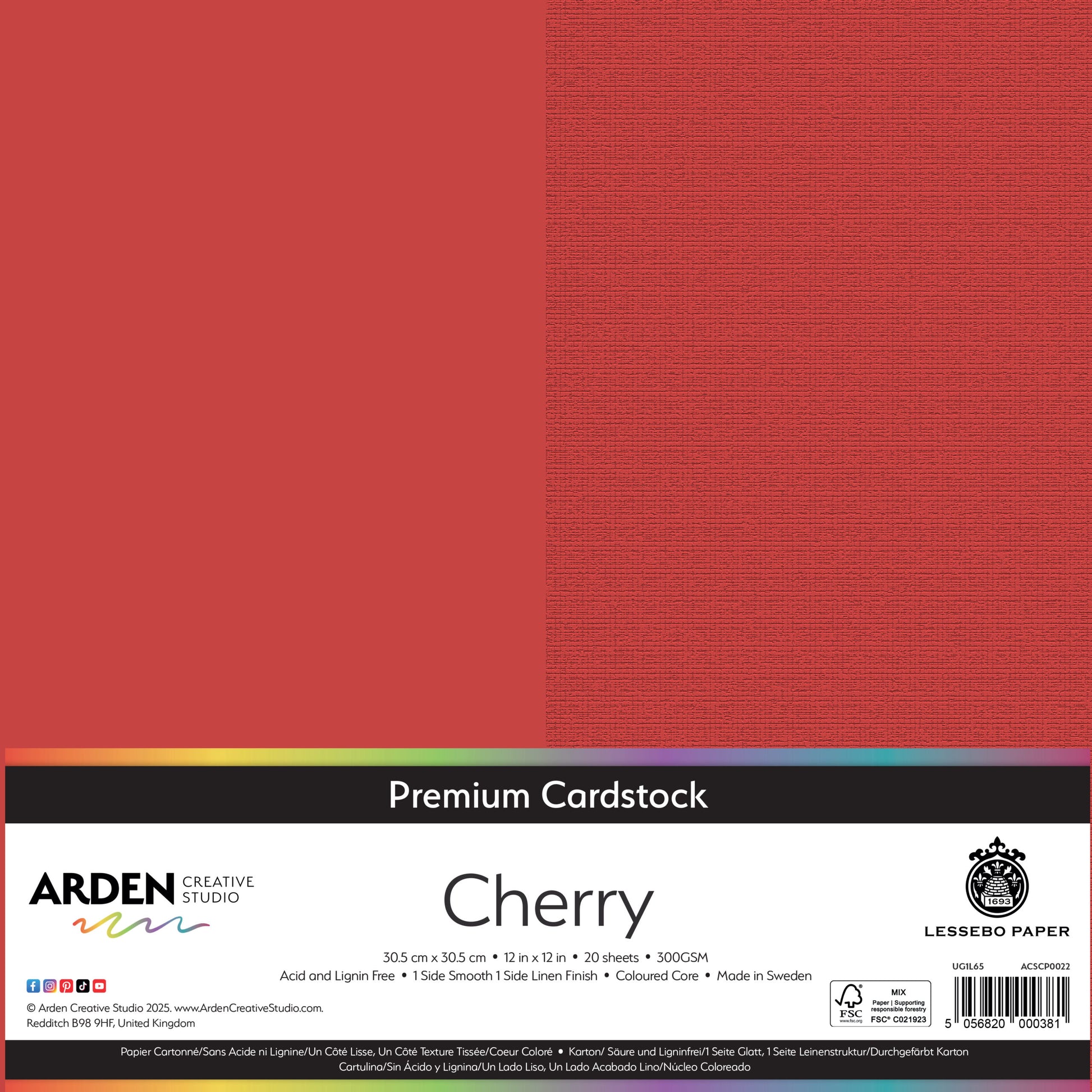 Premium Cardstock-Cherry 12in image 0