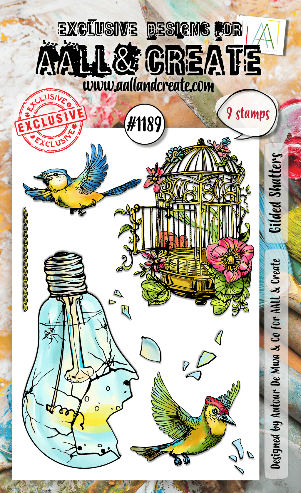 Gilded Shatters - #1189 - Stamp Set - July 2024 image 0