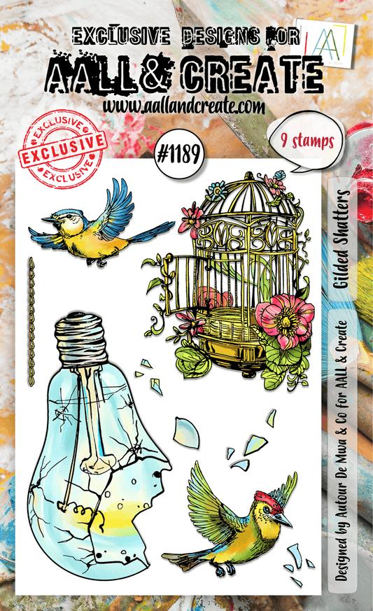 Gilded Shatters - #1189 - Stamp Set - July 2024 image 0
