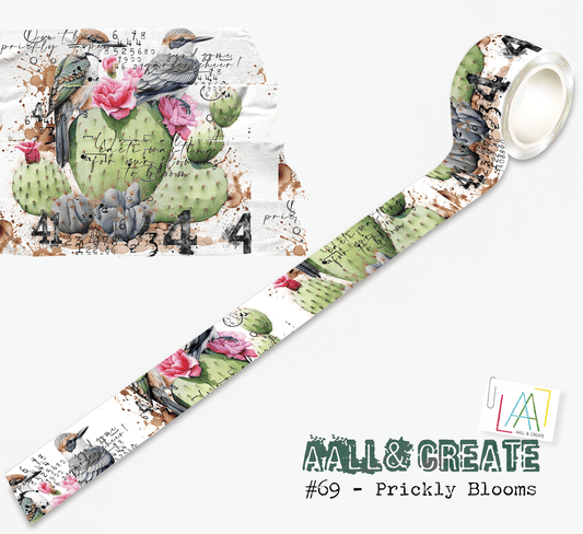 Prickly Blooms-#69-Washi Tape image 0
