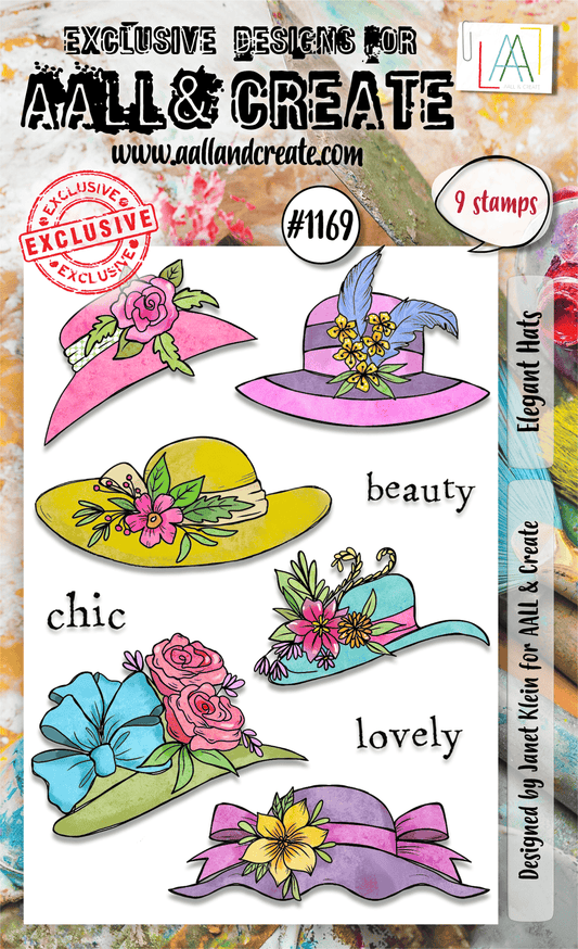 Elegant Hats - #1169 - A6 Stamp Set - May 2024 image 0