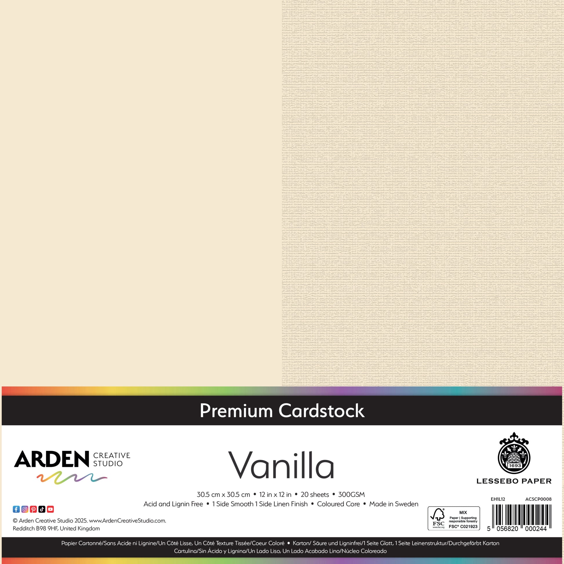 Premium Cardstock-Vanilla 12in image 0