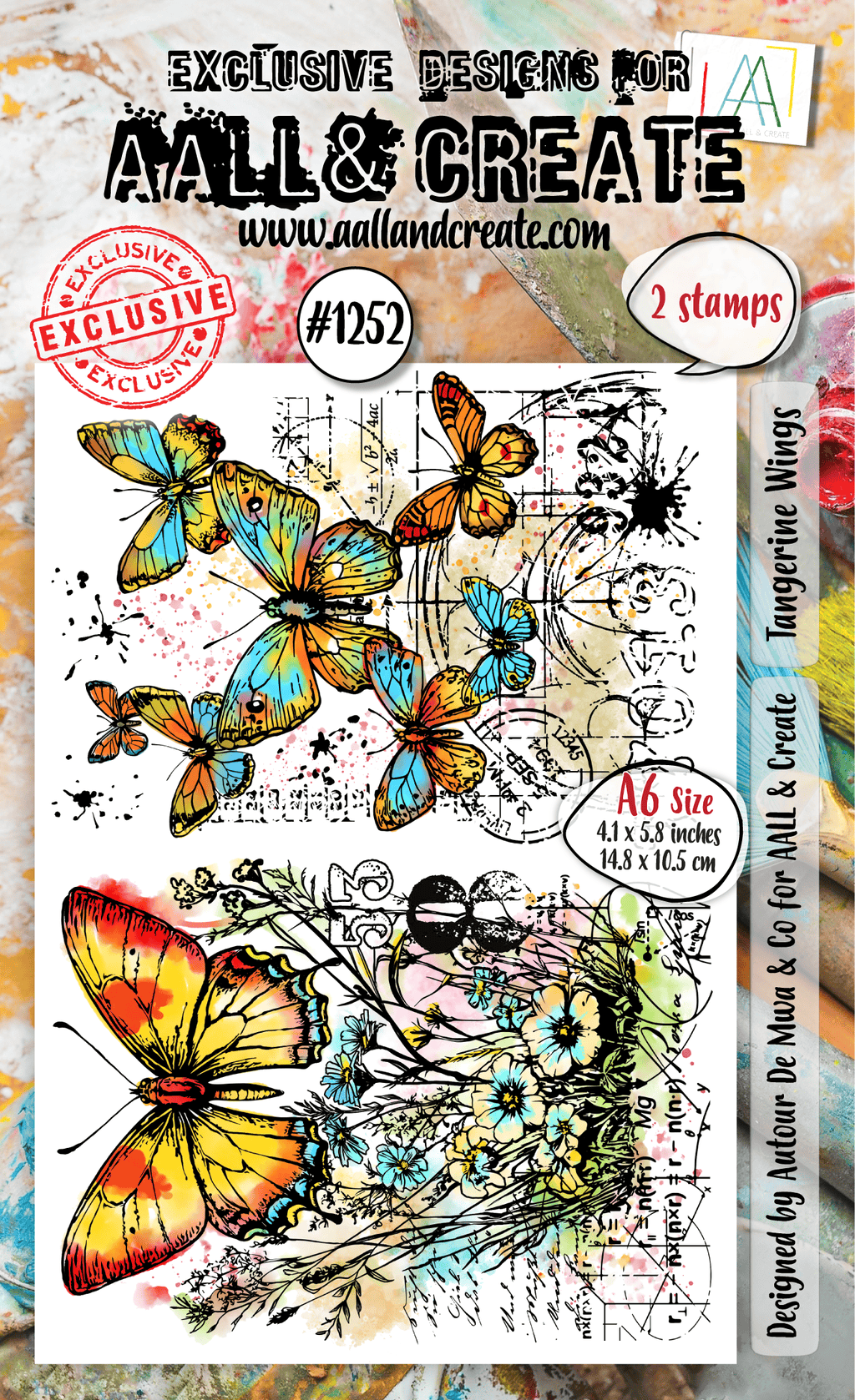 Tangerine Wings- #1252- Stamp- November 2024 image 0