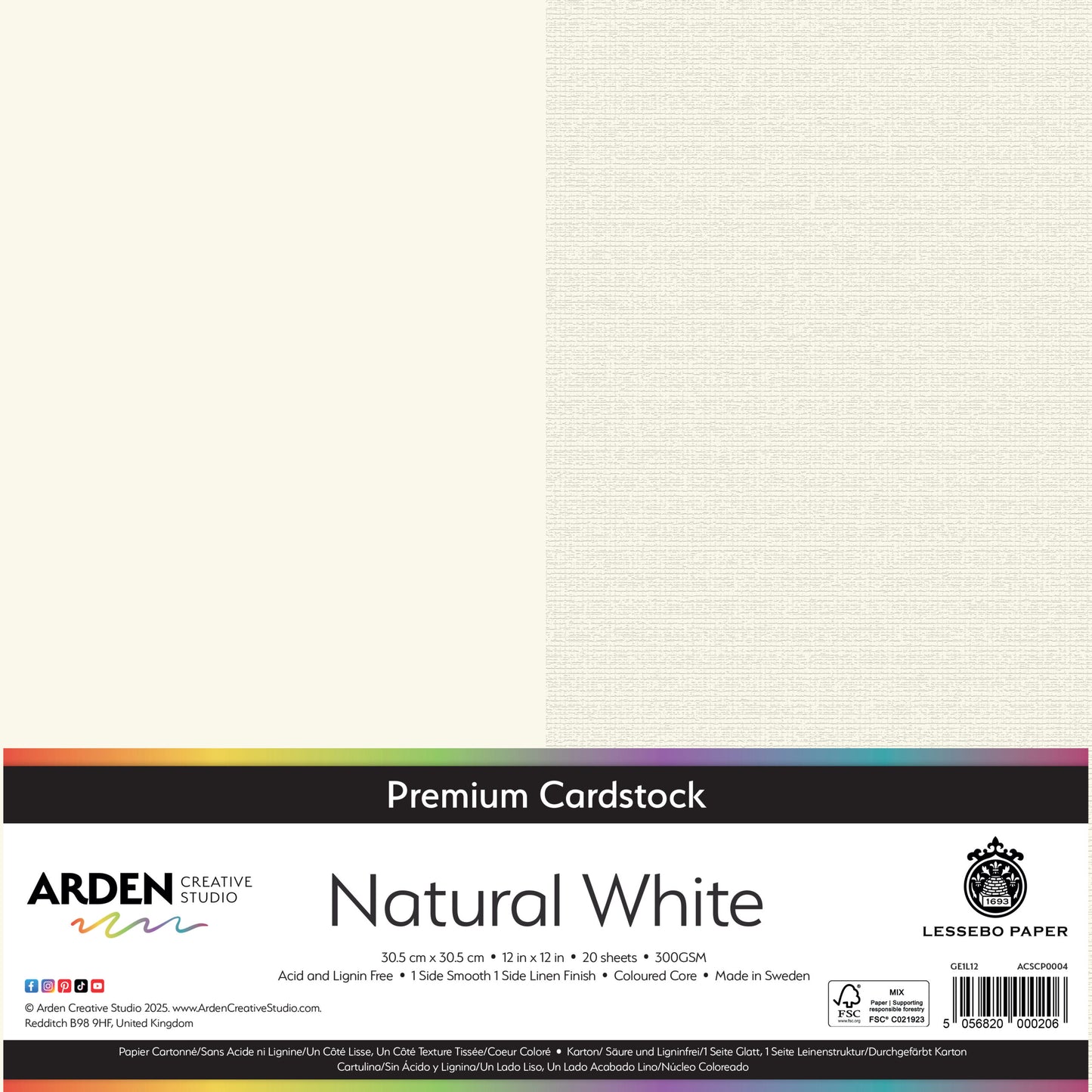 Premium Cardstock-Natural White 12in image 0