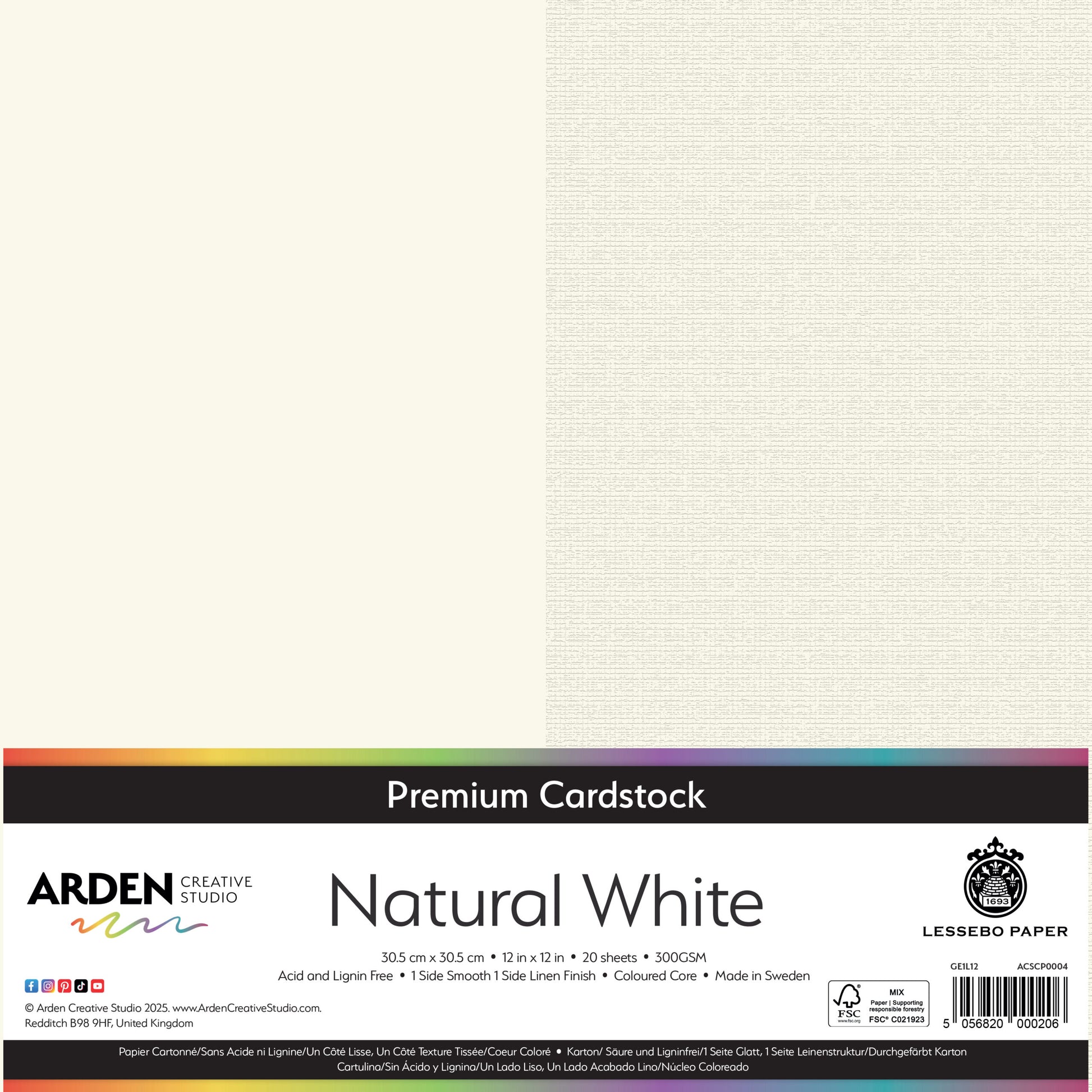 Premium Cardstock-Natural White 12in image 0