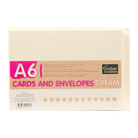 Card + envelope set- cream A6 image 0