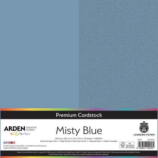 Premium Cardstock-Misty Blue 12in image 0
