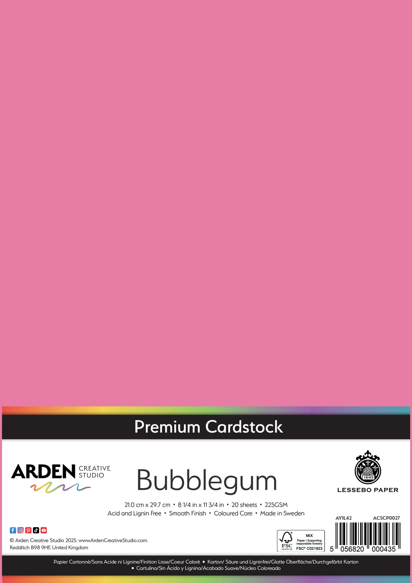 Premium Cardstock-Bubblegum image 0