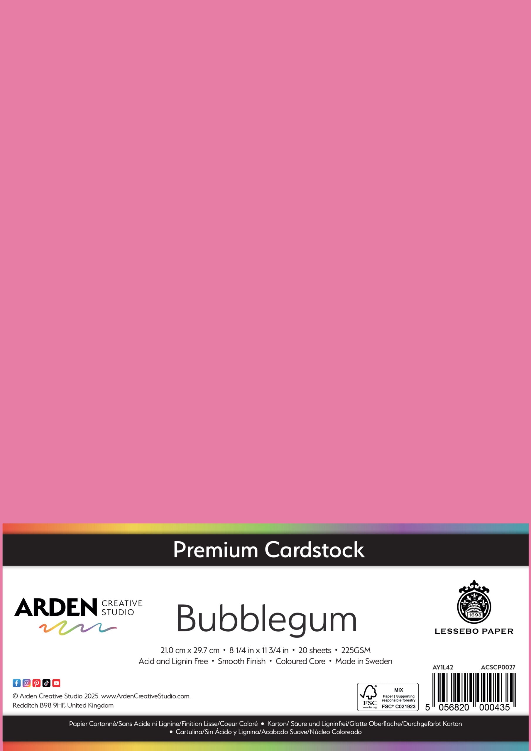 Premium Cardstock-Bubblegum image 0