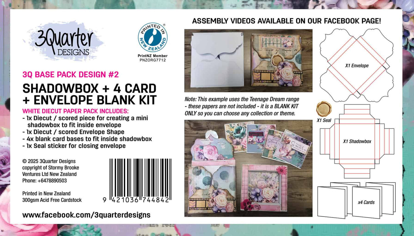 3Q Base Pack Design #2-Shadowbox +4 Cards + Envelope- September Release image 0