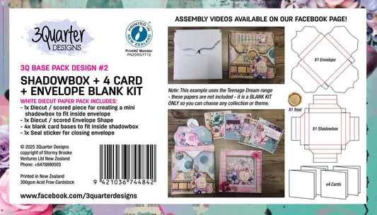 3Q Base Pack Design #2-Shadowbox +4 Cards + Envelope- September Release image 0