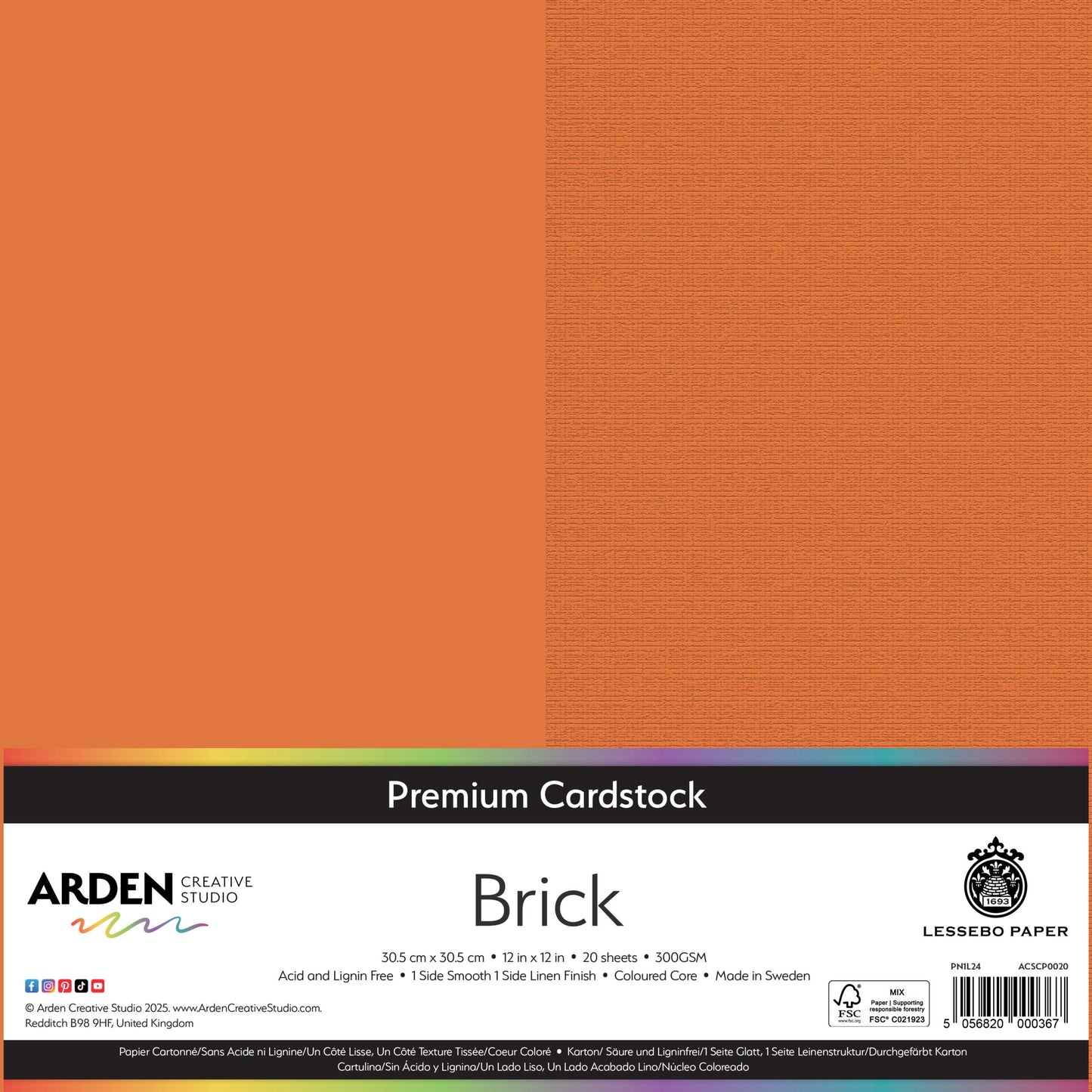 Premium Cardstock-Brick 12in image 0