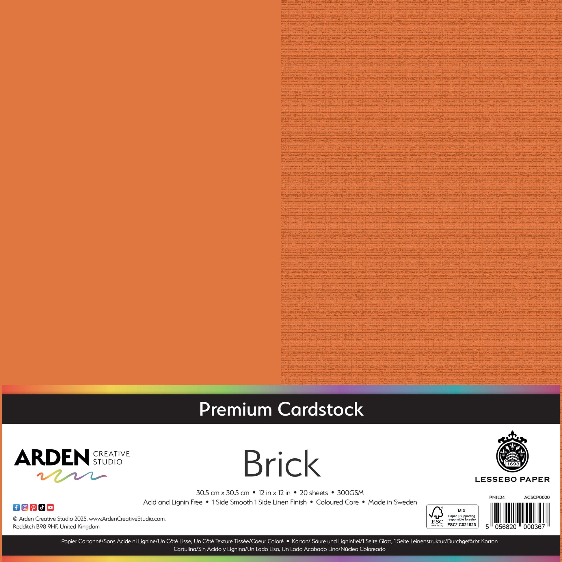 Premium Cardstock-Brick 12in image 0