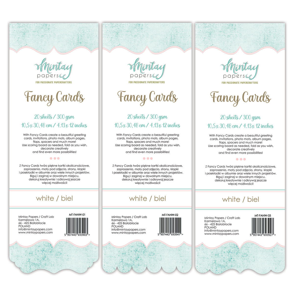 Fancy Cards -White - FANW01 image 1