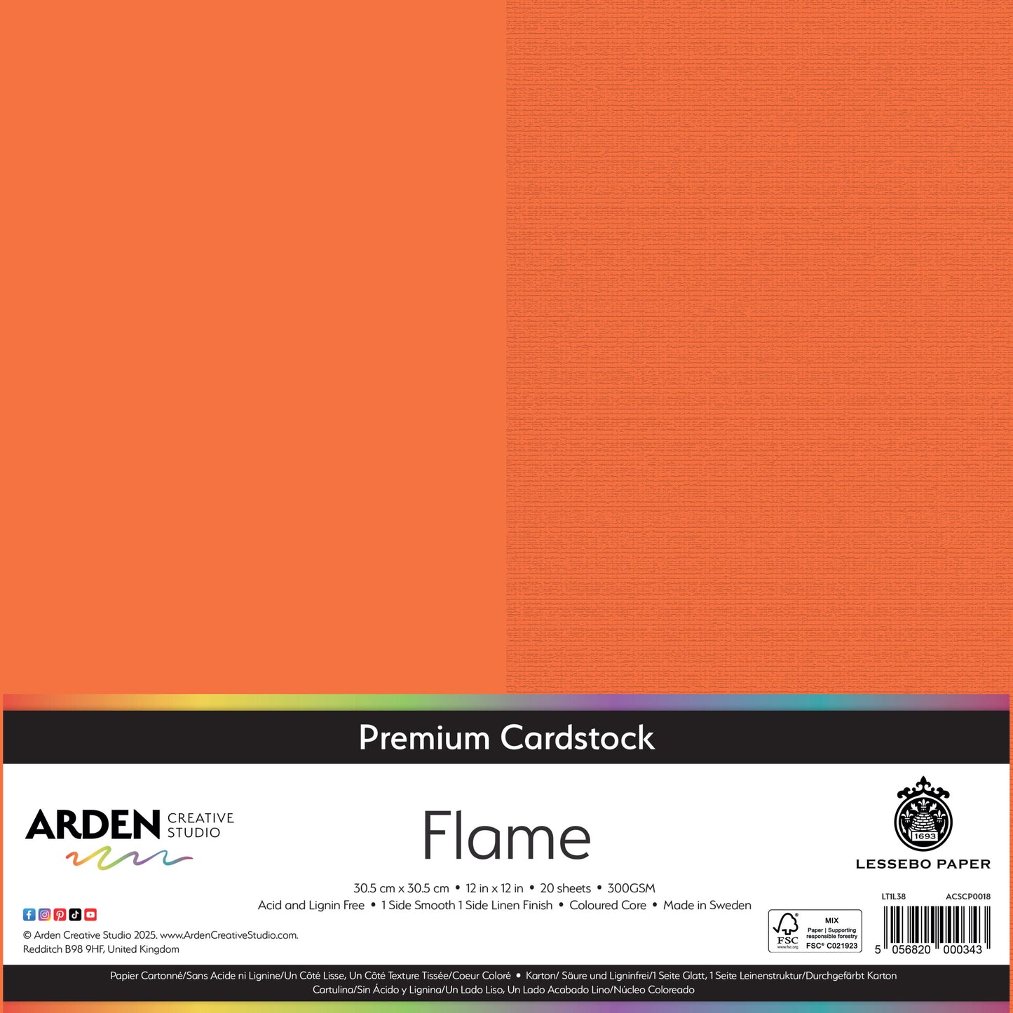 Premium Cardstock-Flame 12in image 0