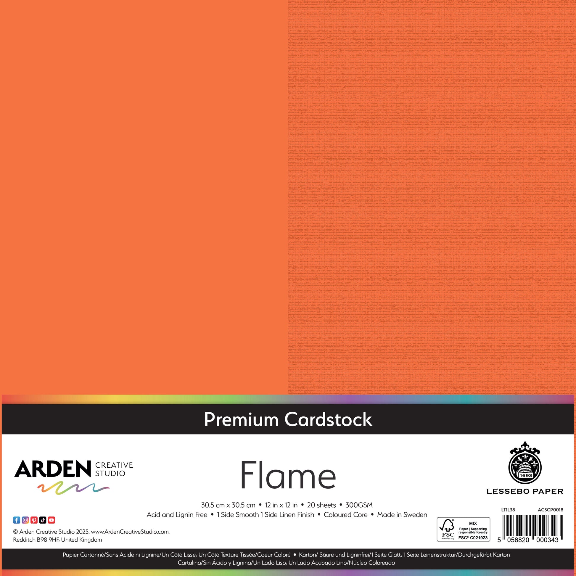 Premium Cardstock-Flame 12in image 0